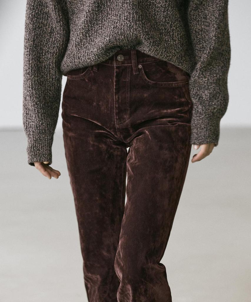 Masimodutti High-Waisted Flock Bootcut Jeans