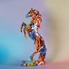Graffiti Painted Rearing Horse Statues Decoration Interior Street Art Office Animal Sculpture Living Room Desktop Decor Object