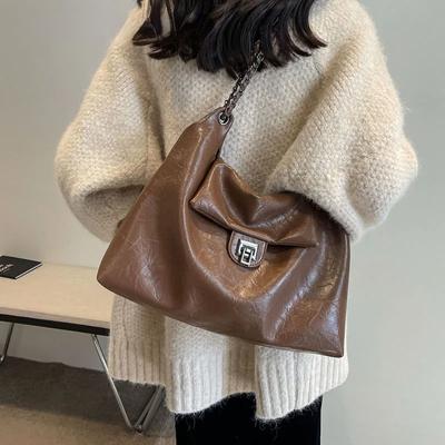 PU Leahter Chain Crossbody Bags for Women 2024 Winter Korean Fashion Designer Female Luxury Shoulder Bag Handbags