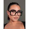 Women's Acrylic Bohemian Casual Cat Eye Fashion Glasses for Daily Reading and Work Commuting