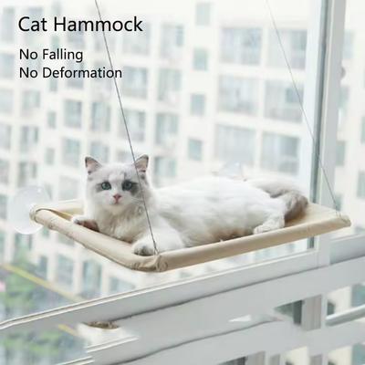 Cat Window Hammock – Mess-Free Waterproof Cats Window Perch for Large Cats, Strong Suction Cup Hammock, Indoor Cat Seat, Blue