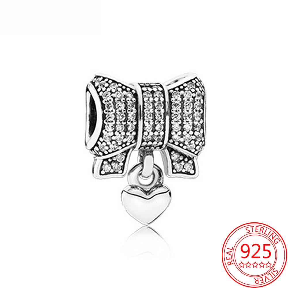 Full Of Zirconium Copper Rose&Lotus&Crown&Bow&Feather Heart&Turtle&Thick Wide Beads Fit Brand Bracelet Diy Jewelry