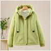 Wind down cotton clothes hooded drawstring sweater jacket women's loose down thickened casual jacket jacket