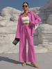 2025 Herbst Damenmode Zweiteiler: Lockere Strickjacke & Weitbeinige Hose