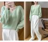 Women's Cashmere V-Neck Hollow Jacquard Pullover Sweater, Autumn/Winter Collection