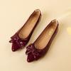 Women's Flats Shoes Solid color Pointed Toe Slip On Patent Leather Woman Shoes Casual Foldable Non-slip Ladies Loafers WSH5331