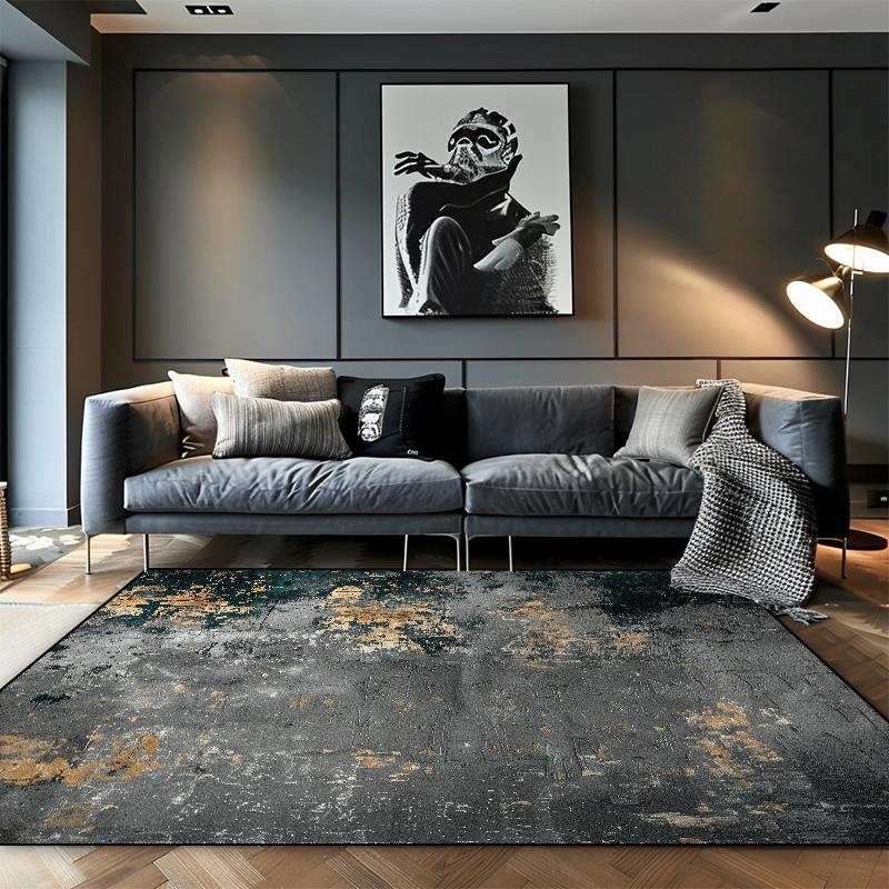 Luxuriöse graue Teppiche im nordischen Stil Wohnzimmer Hochwertige Heimdekoration Sofa Große Flächenteppiche Lounge Ankleidezimmer Weiche rutschfeste Matten