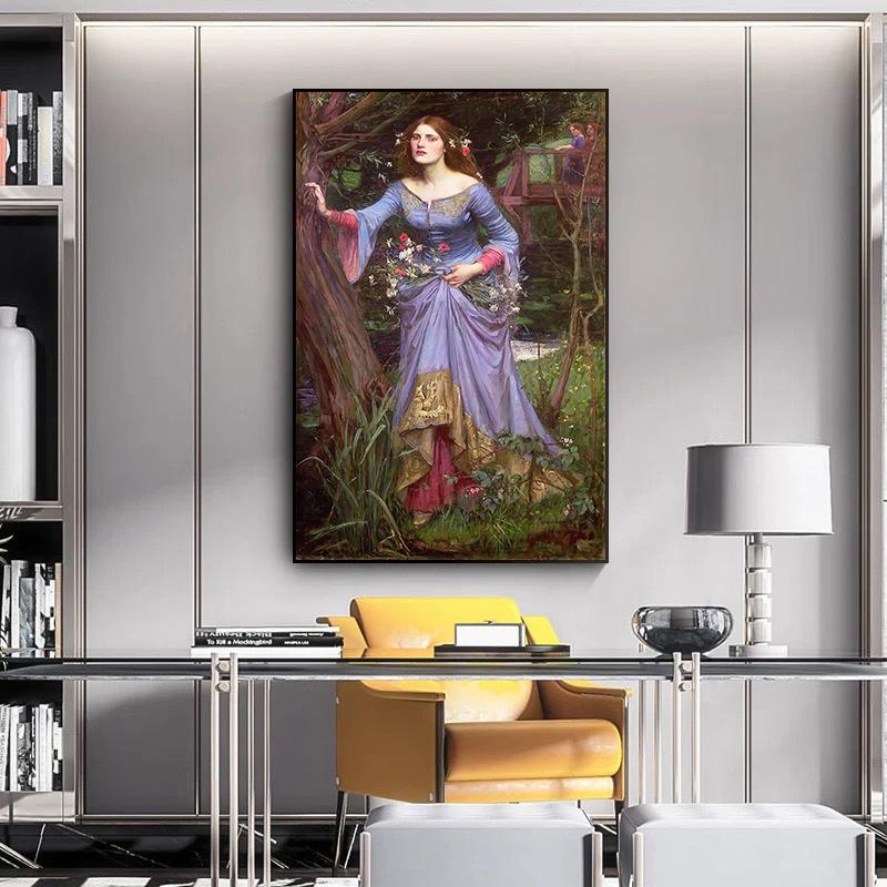 Famous Artwork William Waterhouse's Oil Painting Poster for 'Madame Ophelia'