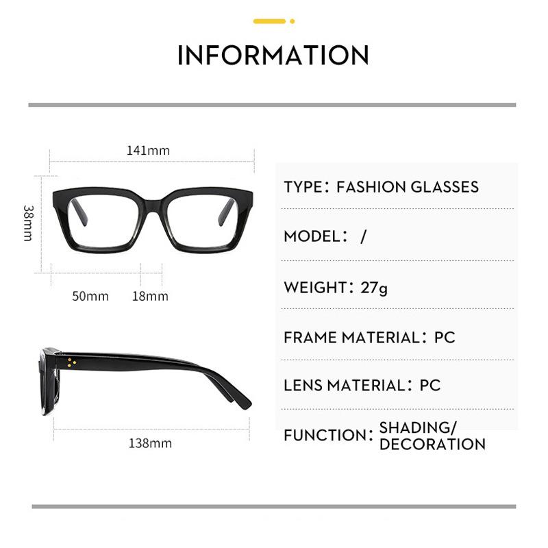 Fashion Square Glasses For Women Classic Blue Light Blocking Men Daily Life Stylish Brand Designer Eyewear