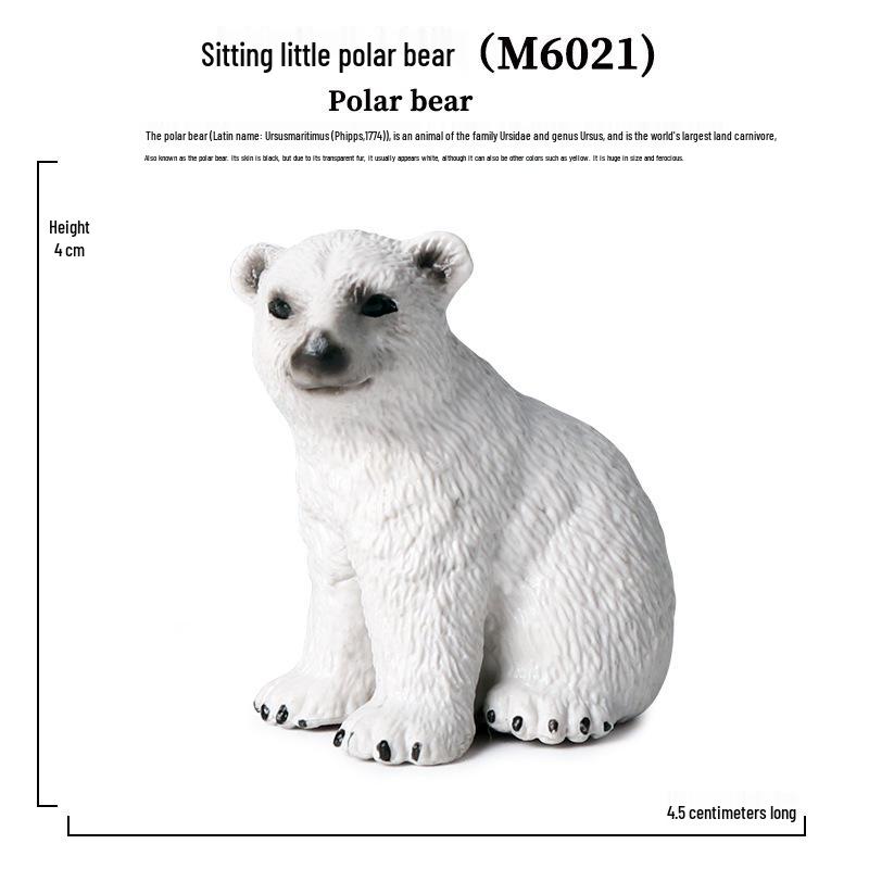 Children's Polar Bear Animal Model for Playhouses and Garden Decor