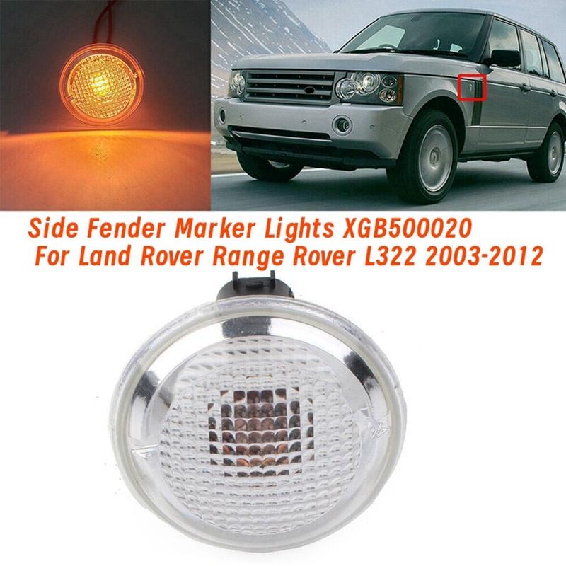 

Fender Side Marker Lights XGB500020 For Land Rover Range Rover L322 03-12 Turn Signal Repeater Lamp Lens Housing As Shown 1Pcs