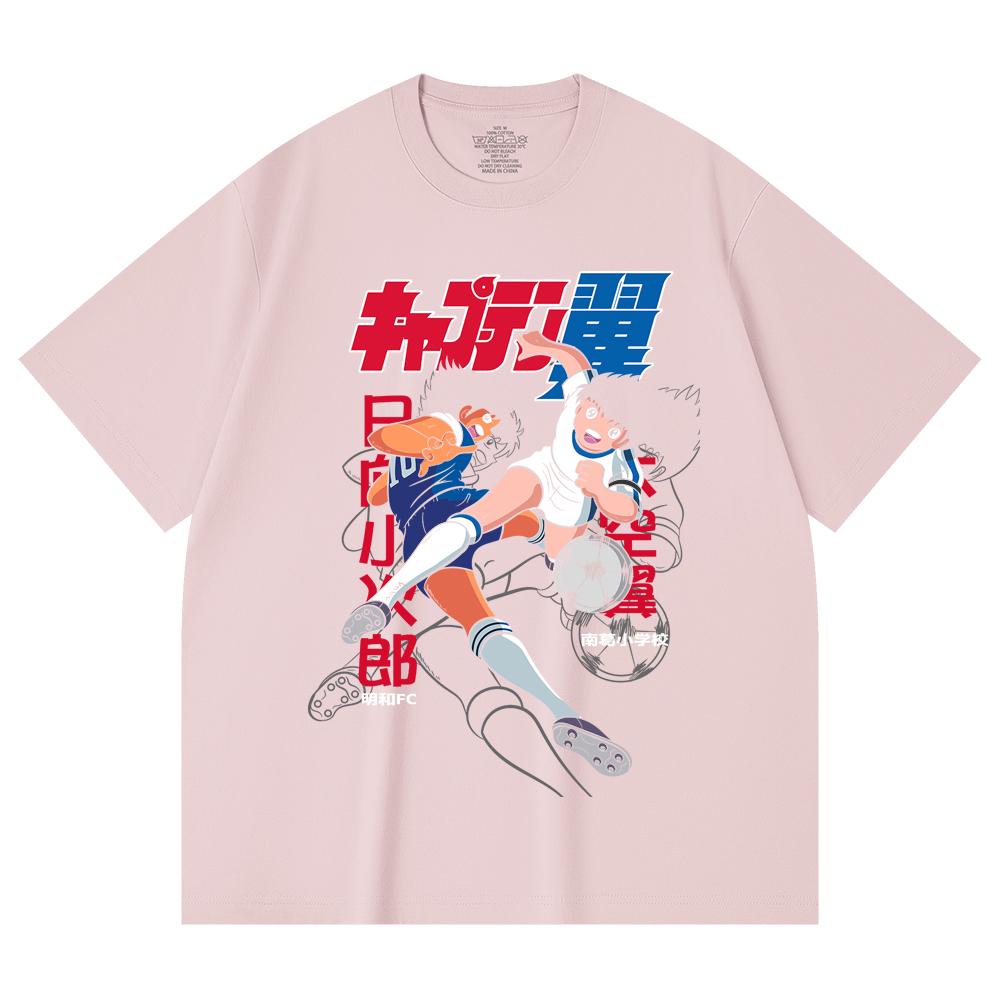230 Gsm 100% Cotton Captain Tsubasa V2 Print Unisex Heavy Cotton T Shirt