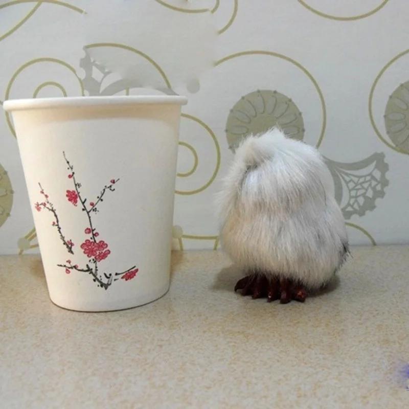 Decoration 1pcs Static Model Simulation of Owl White Owl Car Decoration Animal Car Ornament Pendant Car Decoration
