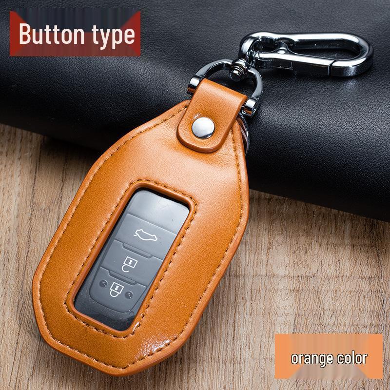 Universal Leather Key Holder: Car Keyring & Protective Mini Waist Hanger for Men & Women