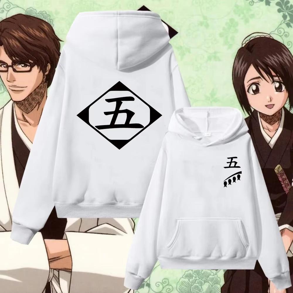 Hot Anime Bleach Zaraki Kenpachi Kusajishi Yachiru Graphic Hoodie Japanese Manga Loose Oversized Casual Streetwear Tops For Men Women