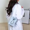 Compact Polyester Crossbody Phone Bag Solid Color Casual Drawstring Small Bag Single Shoulder Bag Unisex
