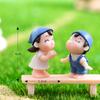 Miniature Craft Decoration Couple Figurines PVC Fairy Garden Decor  Home Wedding