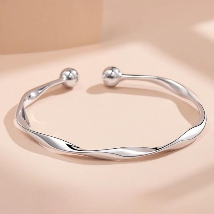 925 Silver Original Bracelets For Women Luxury Designer Peacock Opening Screen Bangle Party Wedding Accessories Jewelry