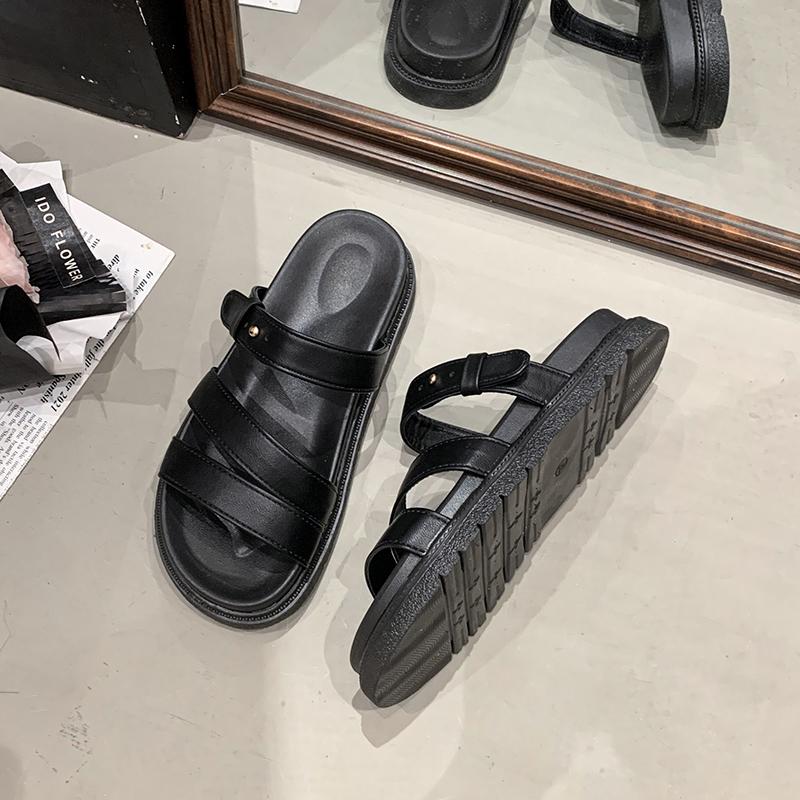 Fashion Ladies Shoes 2025 Fashion Open Toe Women's Slippers New Summer Outdoor Casual Plus Size Comfortable Concise Flat Slipperszapatos