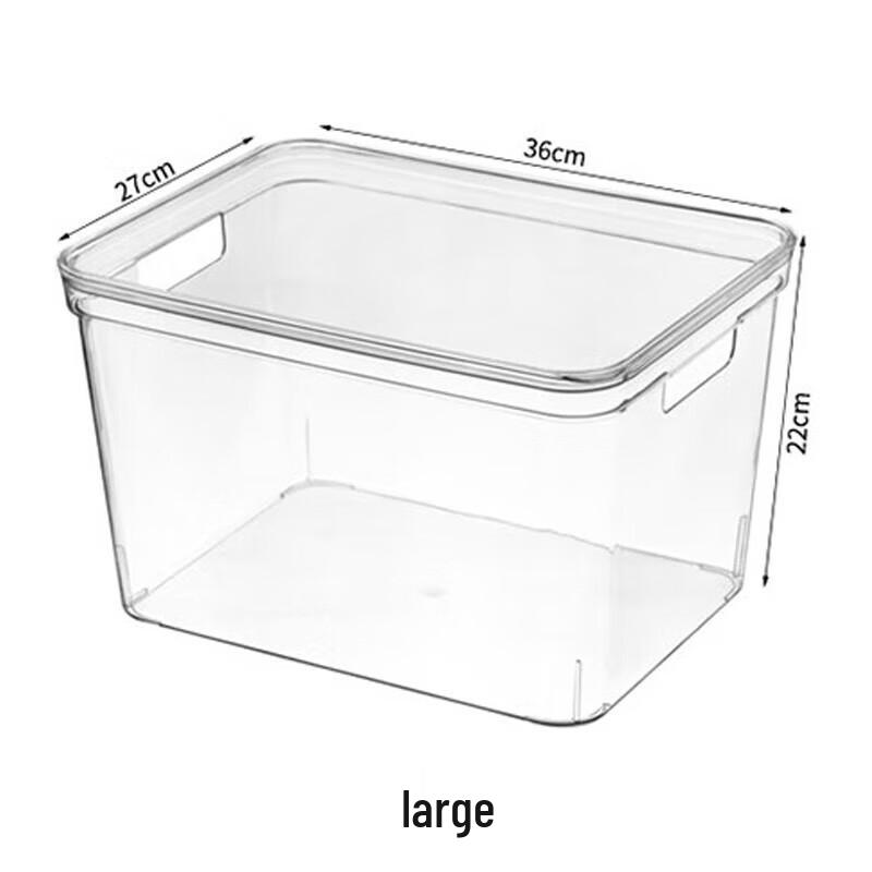 Transparent PET Desktop Storage Box with Handle