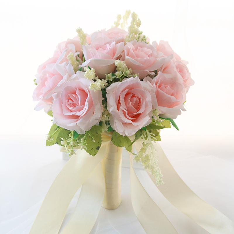Korean Style Bridal Bouquet for Weddings - Artificial Flower Ball for Bridesmaids & Photo Props