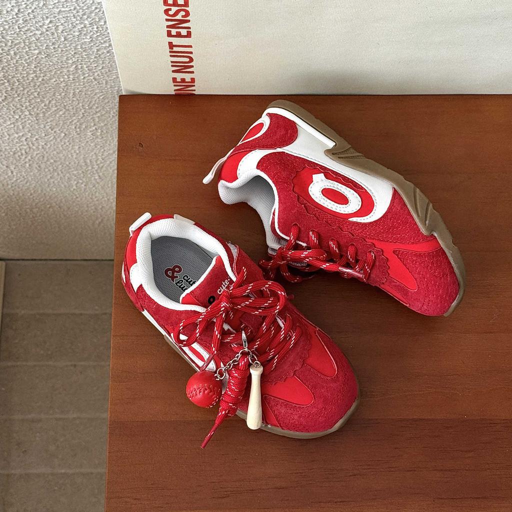 XSHX children's baseball function thin-soled sports board shoes Wenzhou classmates boys and girls autumn new retro decoration American style