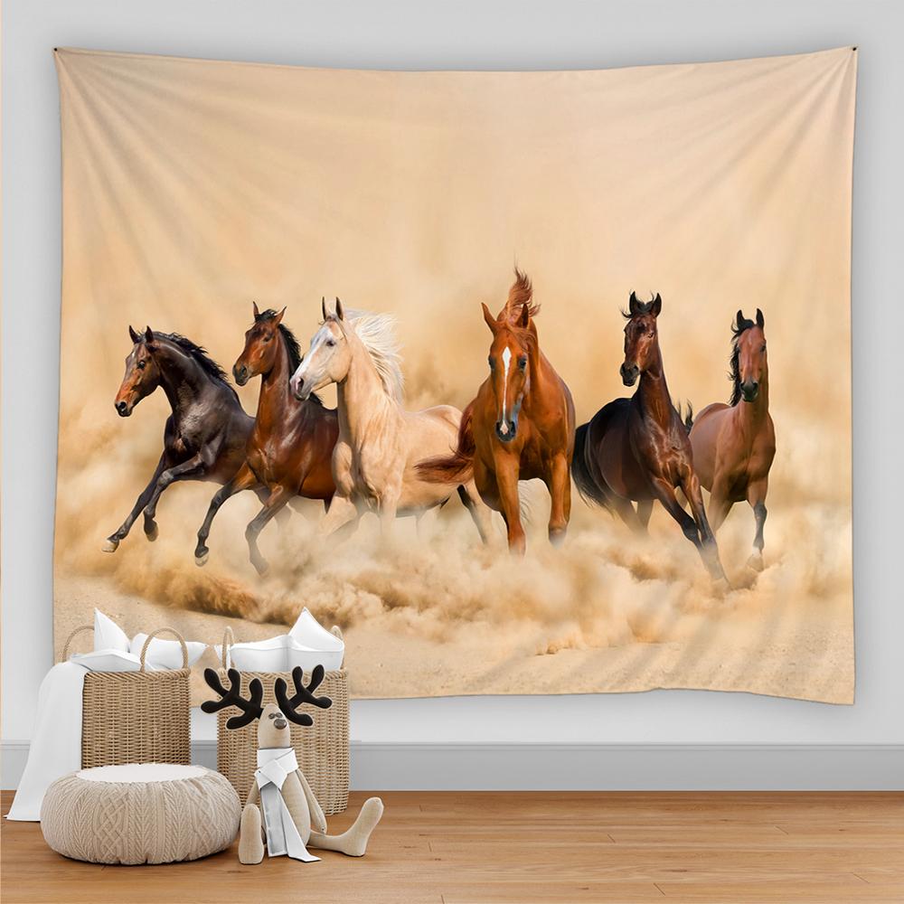 Pentium Horse Sunset Print Wall Hippie Tapestry Home Decor Tapestry Rug Hanging Large Sofa Blanket