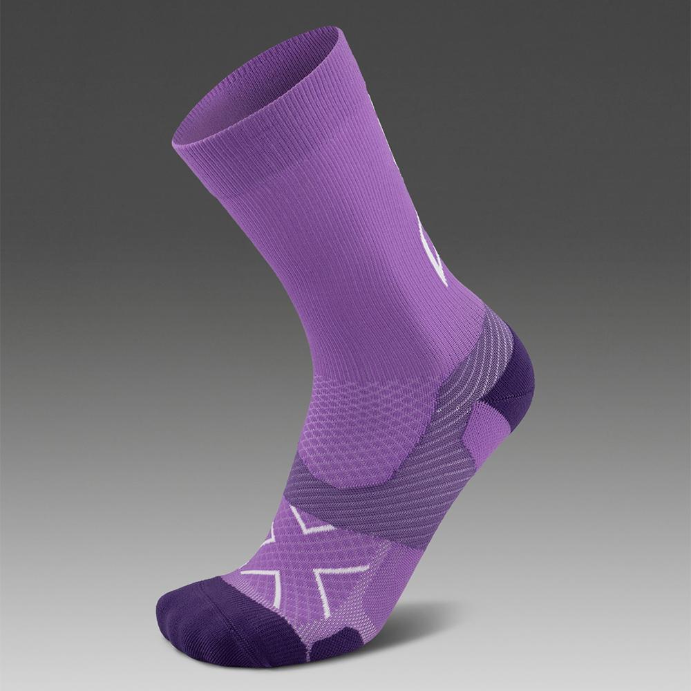 Tutaimjeuyu (Unisex) Vector Light Cushion Crew Socks Purple_Ua7005Etht-Wht