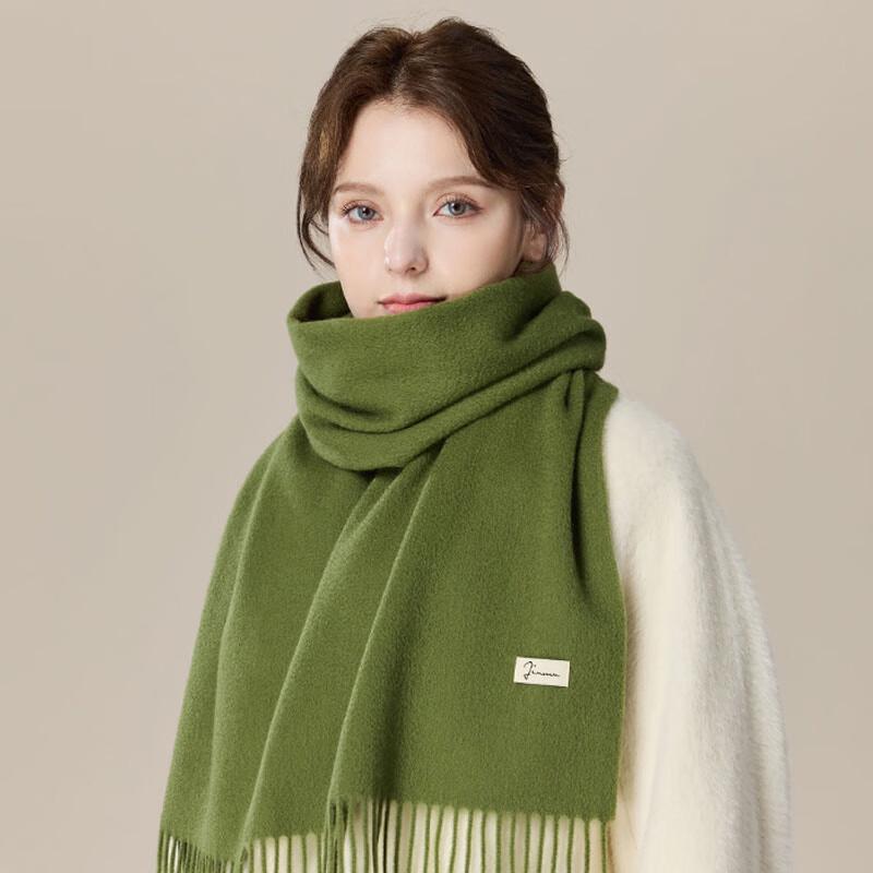 

JIUMU Unisex Thickened Solid Wool Scarf & Shawl One Size