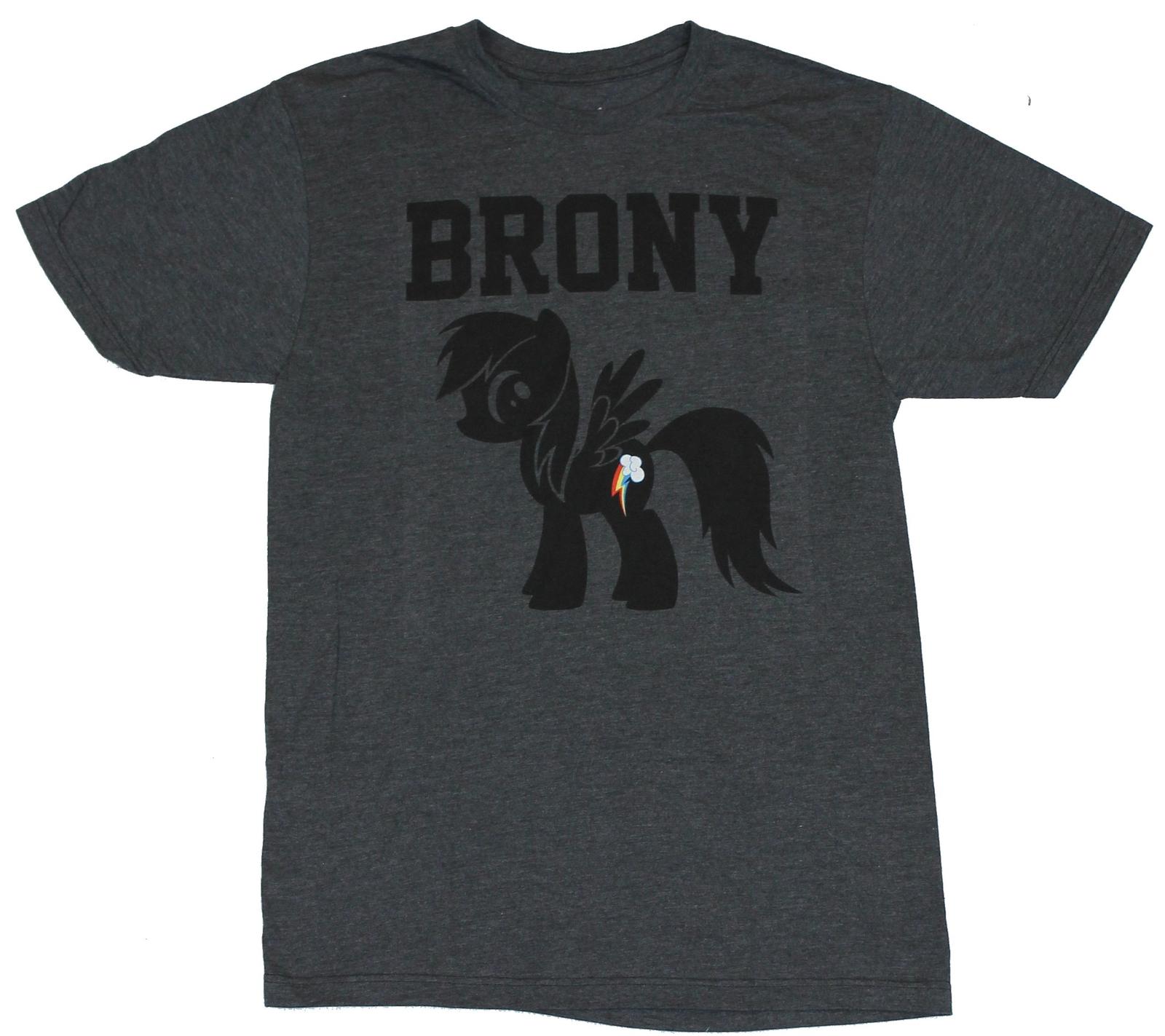 My Little Pony Mens T-shirt Brony Silhouette Rainbow Dash Image M