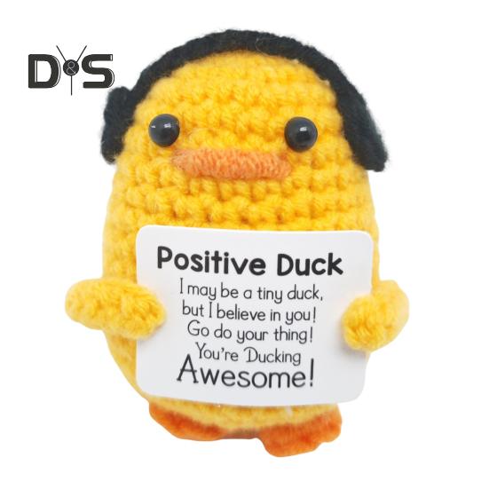 

Вязаная крючком кукла ручной работы плюшевая позитивная утка вдохновляющая открытка вязаная кукла рюкзак аксессуар подарок на выпускной C