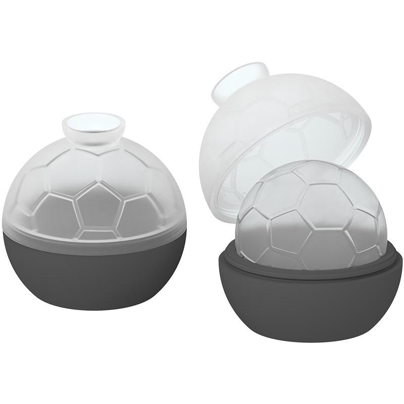 2pcs Silicone Ice Cube Tray with Ball Mold Whiskey  Mold Home Use Soccer Ball Tray  Mold