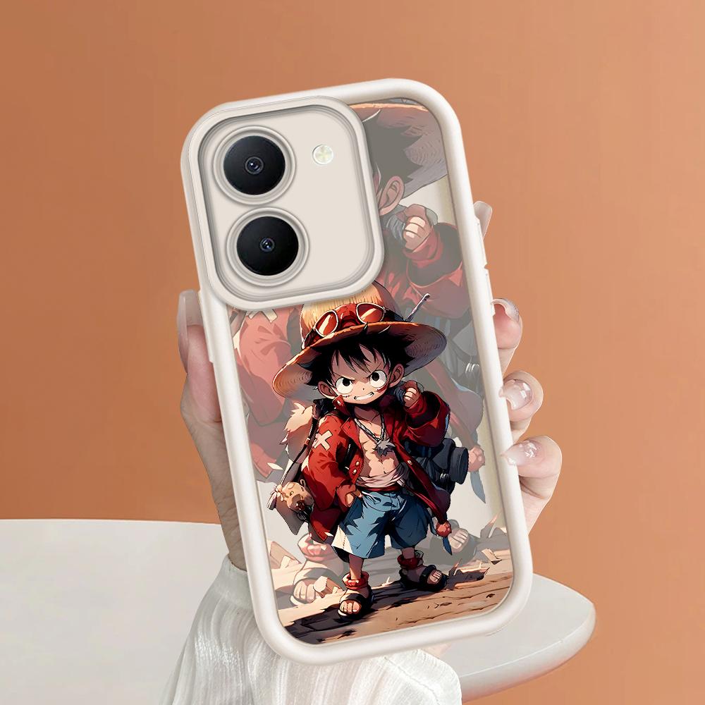 Soft Silicone Square Ladders Cartoon Pattern Full Cover Camera Protection Shockproof Case for iPhone Infinix Tecno Vivo