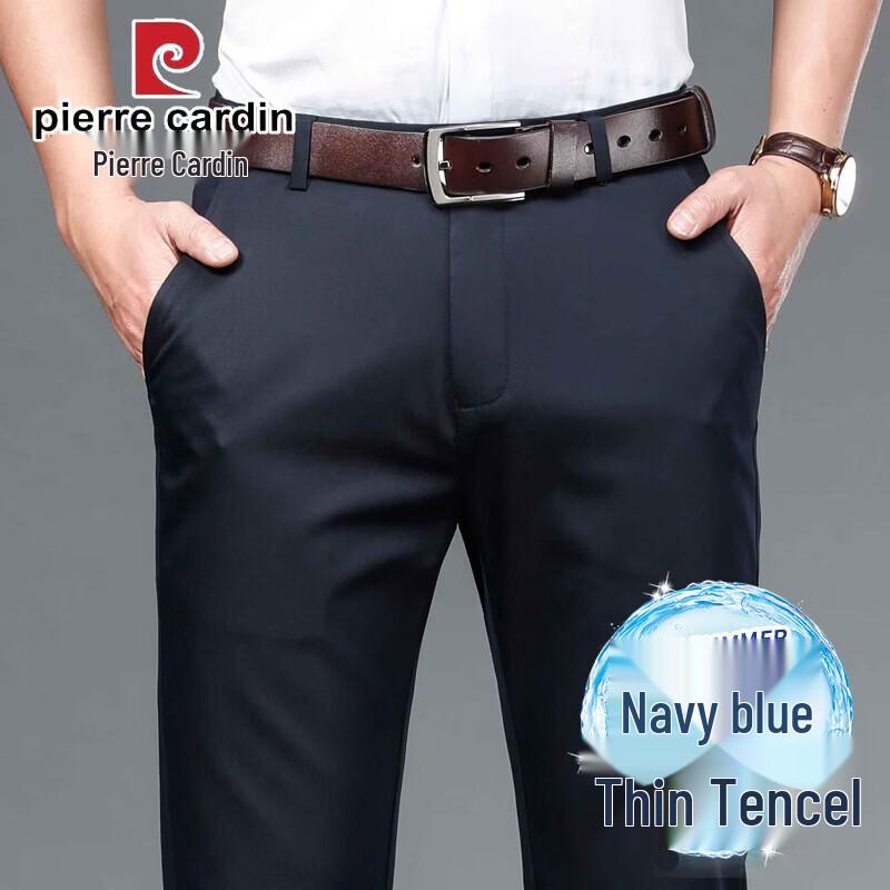Pierre Cardin Men's Tencel Lyocell Stretch Business Casual Trousers