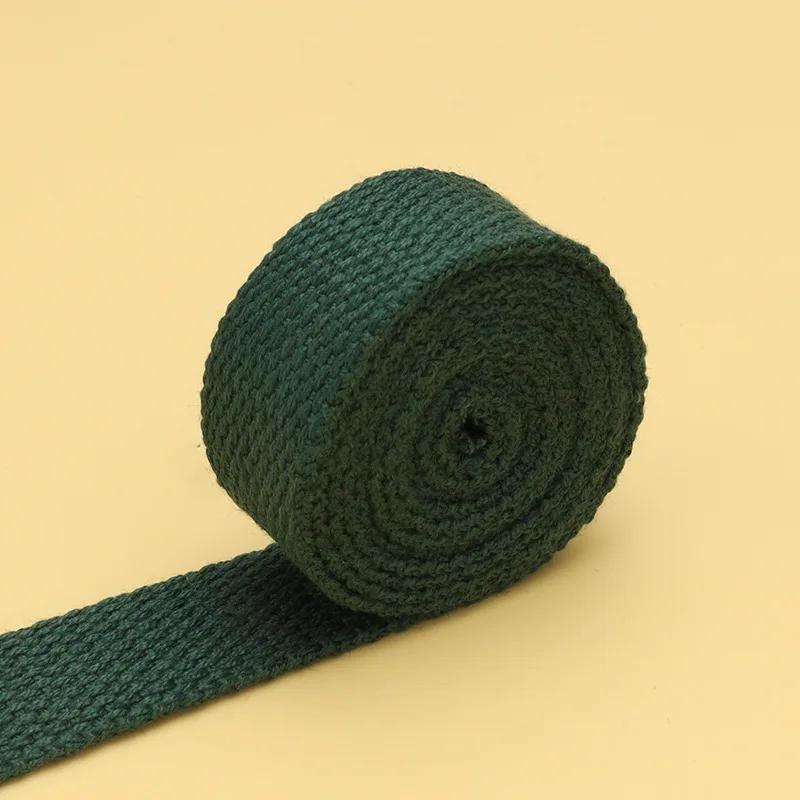 20-50mm 2mm Thick Cotton Webbing Tapes Canvas Webbings Ribbon for Sewing Clothing Belt DIY Bags Strap Band Accessories 10Meters