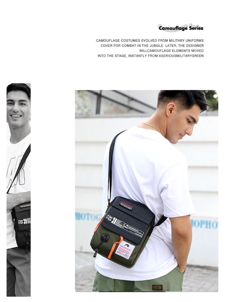 Haoshuai Men's Casual Crossbody Shoulder Bag for Sports