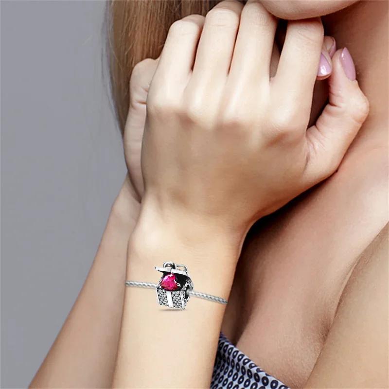 New copper Christmas Tree Santa Carousel Charm Bead Charms Heart Exquisite Bead Charms Compatible With Authentic Bracelets Diy Fine Jewellery Gifts fo