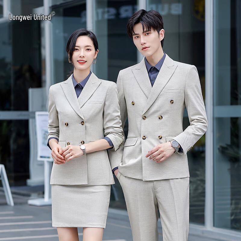Unisex British Style Double-Breasted Suit Set