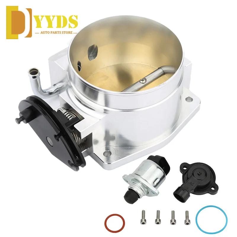 92mm/102mm Billet Aluminum Throttle Body With TPS Sensor For LSX LS1 LS2 LS3 LS6 Car Modification Parts Black TT102152 High Flow
