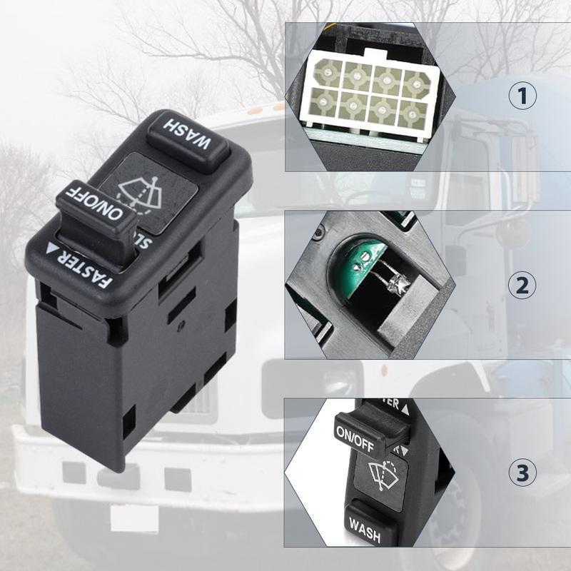 Windshield Wiper Control Switch for International 5500i 5600i 5900i 9100i 9200i 9400i 9800 9900i 9900ix 3534329C1