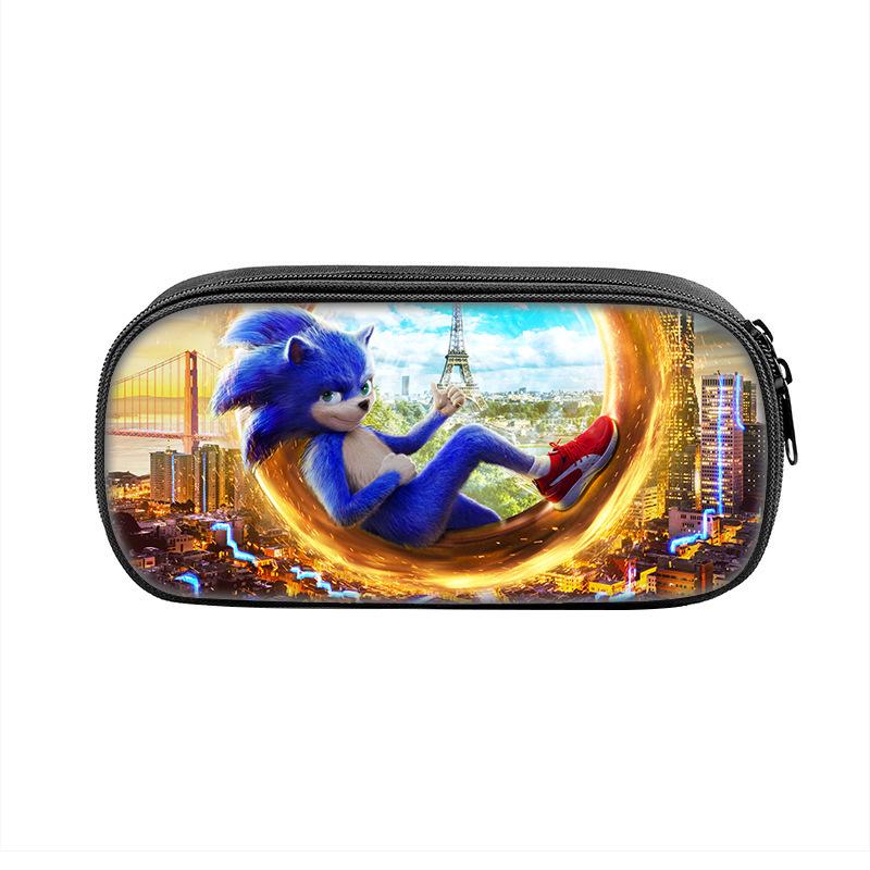 3D Sonic the Hedgehog Pencil Box for Kids - Primary School Stationery Bag