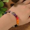 Festive Gifts Chakra Stone Beaded Bracelet With Lotus Charm Spiritual Fashion Jewelry For Men And Women Daily Wear Simple Versatile Accessory