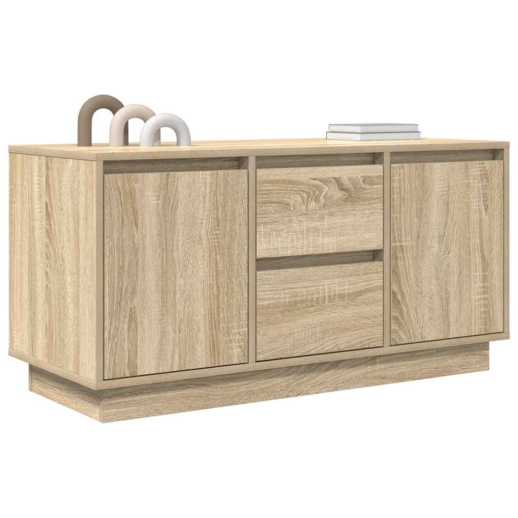 TV Stand with LED Lights Sonoma Oak 100 x 41 x 50 cm