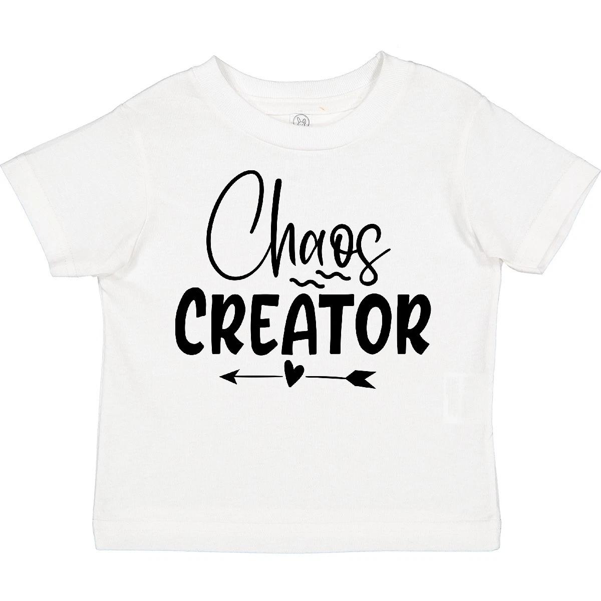 Inktastic Baby Chaos Creator Design With Heart Arrow Toddler T-Shirt Humor Cute 140