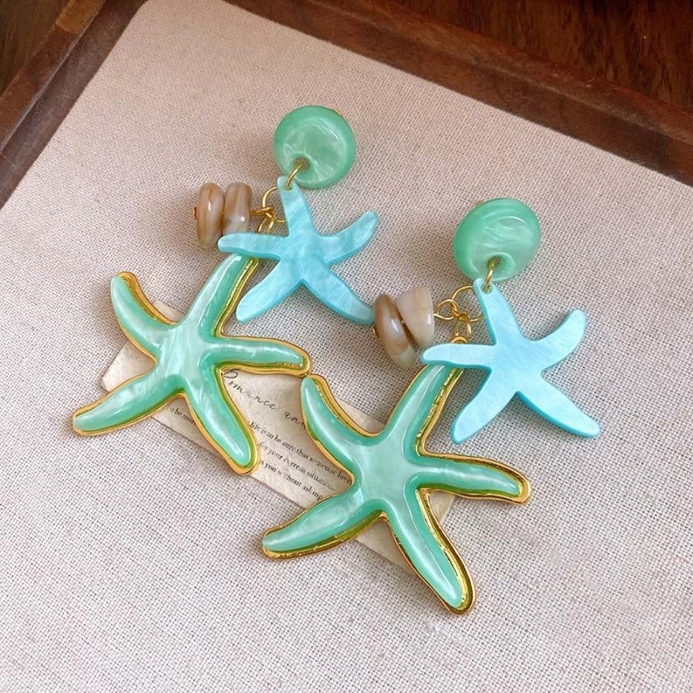 Shell Starfish Bohemian Dangle Earrings Temperament Ear Pendant  Vacation