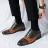 New Arrival Fashion Gentleman Dress Shoes For Men Mixed Colors Lace Up Brogues Oxfords Party Formal Wedding Footwear Zapatos
