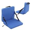 Thickened Anti Dirt Outdoor Seat Back Cushion Portable Folding Stadium Seat with Back Support for Camping Concert Blue 