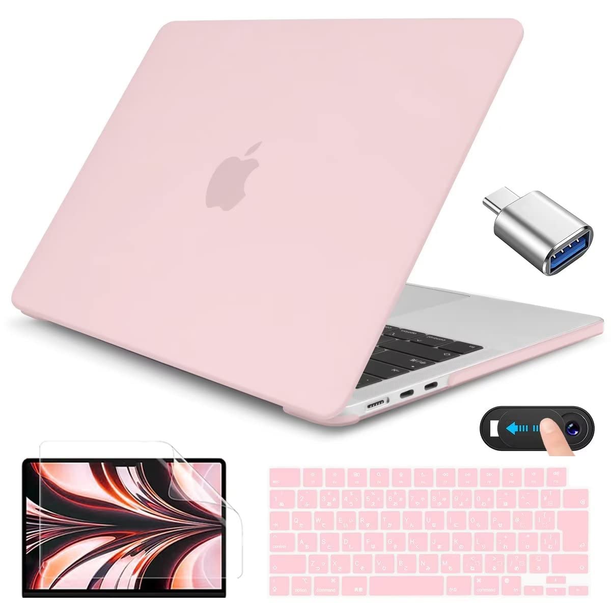 

CISSOOK MacBook Air дюйм Матовый Светло-розовый Стильная Новая Модель A2681 M2 A3113 M3 A3240 M4 Совместимый Mac Book Air 13 Чехол Нежно-розовый Mac Book Air JIS