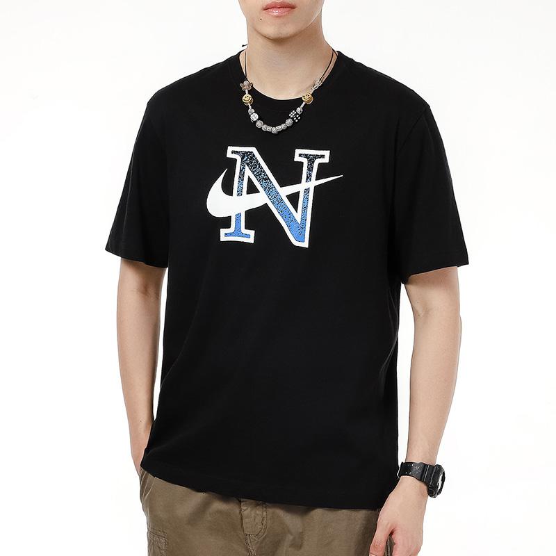 Nike Letter Logo Sport Casual Breathable Short Sleeve T-Shirt Men Tops Black DJ1412-010