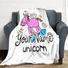 1PC Groovy Chick Custom Name Patterned Flannel Blanket Suitable For All Seasons For Home Decor Warmth And Comfort Gifts Holiday Present